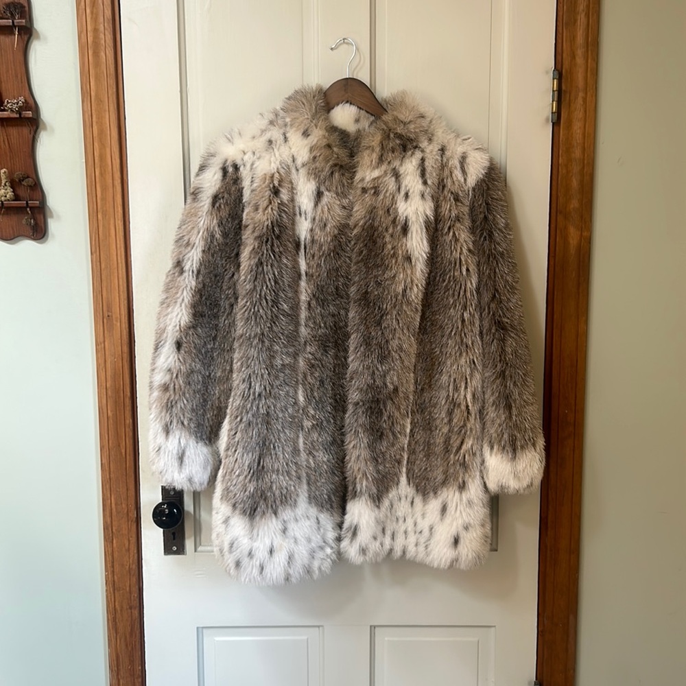 Faux Fur Coat— Vintage Faux Fur Coat